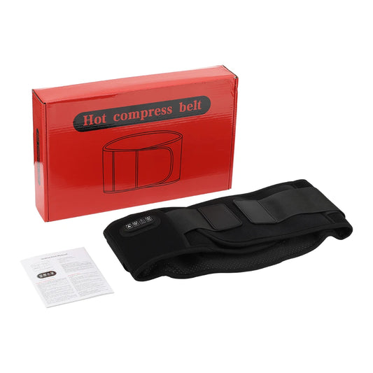 Electric Heating Waist Massager Back Support Belt 3 Levels Red Light Vibration Hot Compress Brace Belt Back Relax
